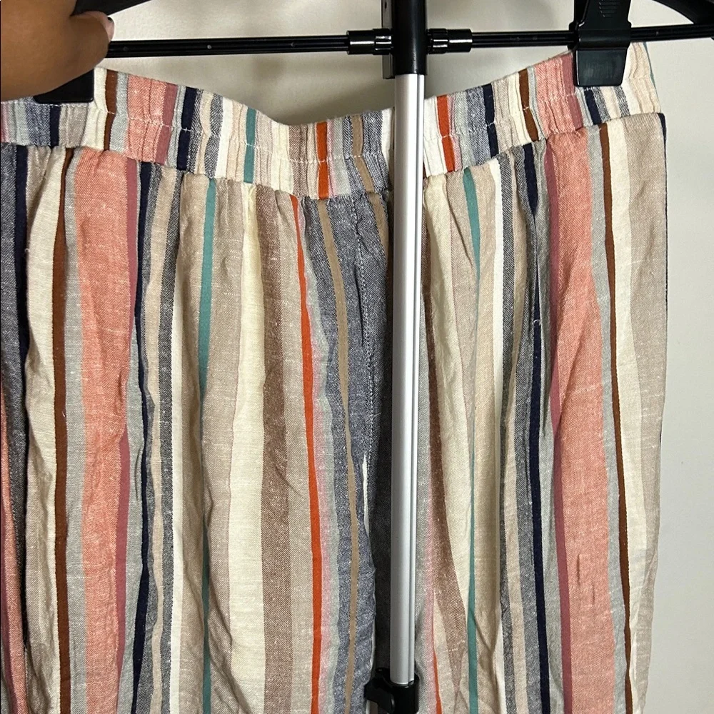 Striped Multicolor Women's Flare Pants - Picture 7 of 11